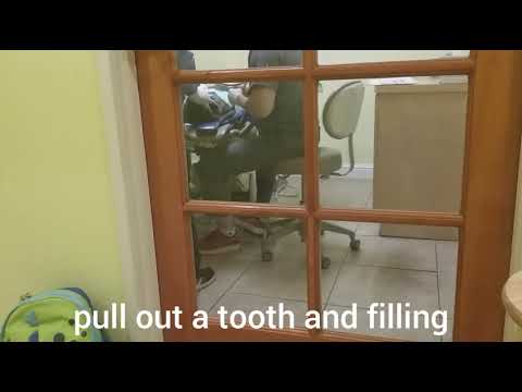 3 years old kid is pulled out a tooth and fillng ASMR