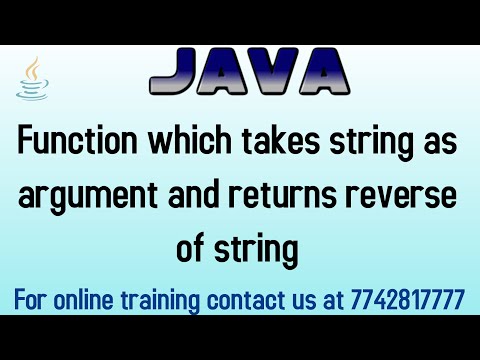 get reverse of string using function in java in hindi