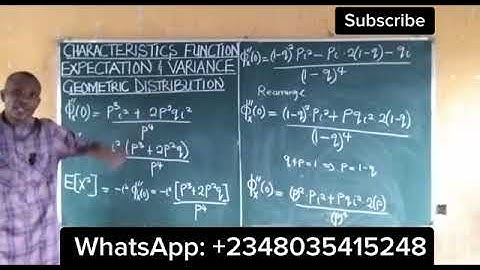 Characteristics Function of Geometric Distribution: Expectation of the Geometric Distribution