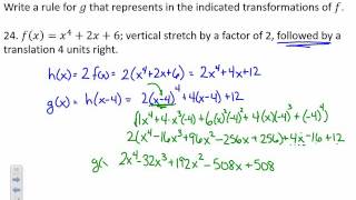 Famous Algebra 2: Section 4.7 - Transformations of Polynomial Functions Net Worth