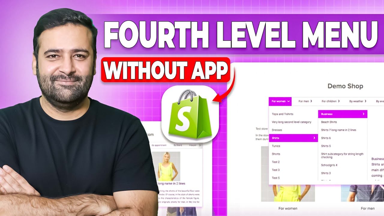 [Shopify Dawn 15.4] How To Make Fourth Level Menu - YouTube