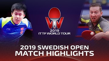 Wang Chuqin vs Robin Devos | 2019 ITTF Swedish Open Highlights (Pre)