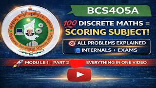 💯 BCS405A Discrete Maths| Module 1 Part 2 🚀 Scoring Subject | All Problems Explained #sporifiilearn