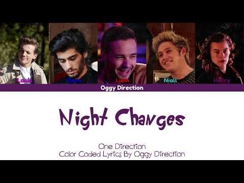 One Direction - Night Changes (New Color Coded Lyrics 2024) (slowed)