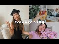 WEEKLY VLOG | self tanning routine, virtual graduation, life update, enjoying the little things