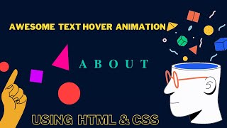Awesome Text Hover Animation Using HTML & CSS | CSS Text Hover Effects Profile