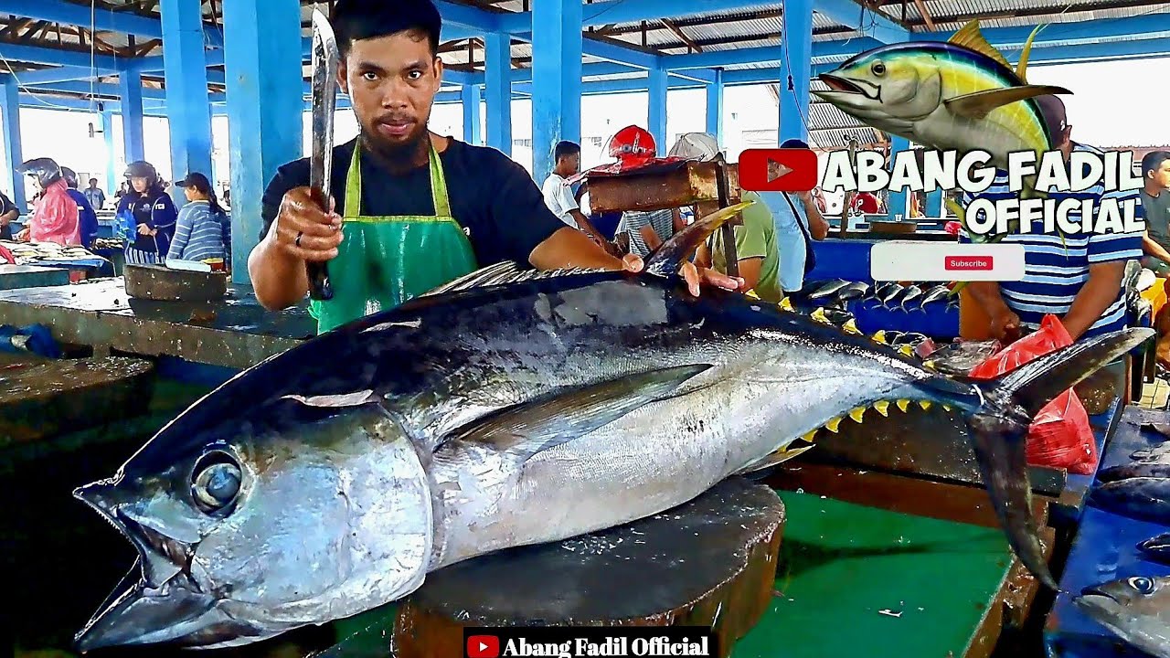 🐬🔪🔥FISH CUTTING SKILLS MEMOTONG MONSTER TUNA ‼️PESANAN KETRING!!!!