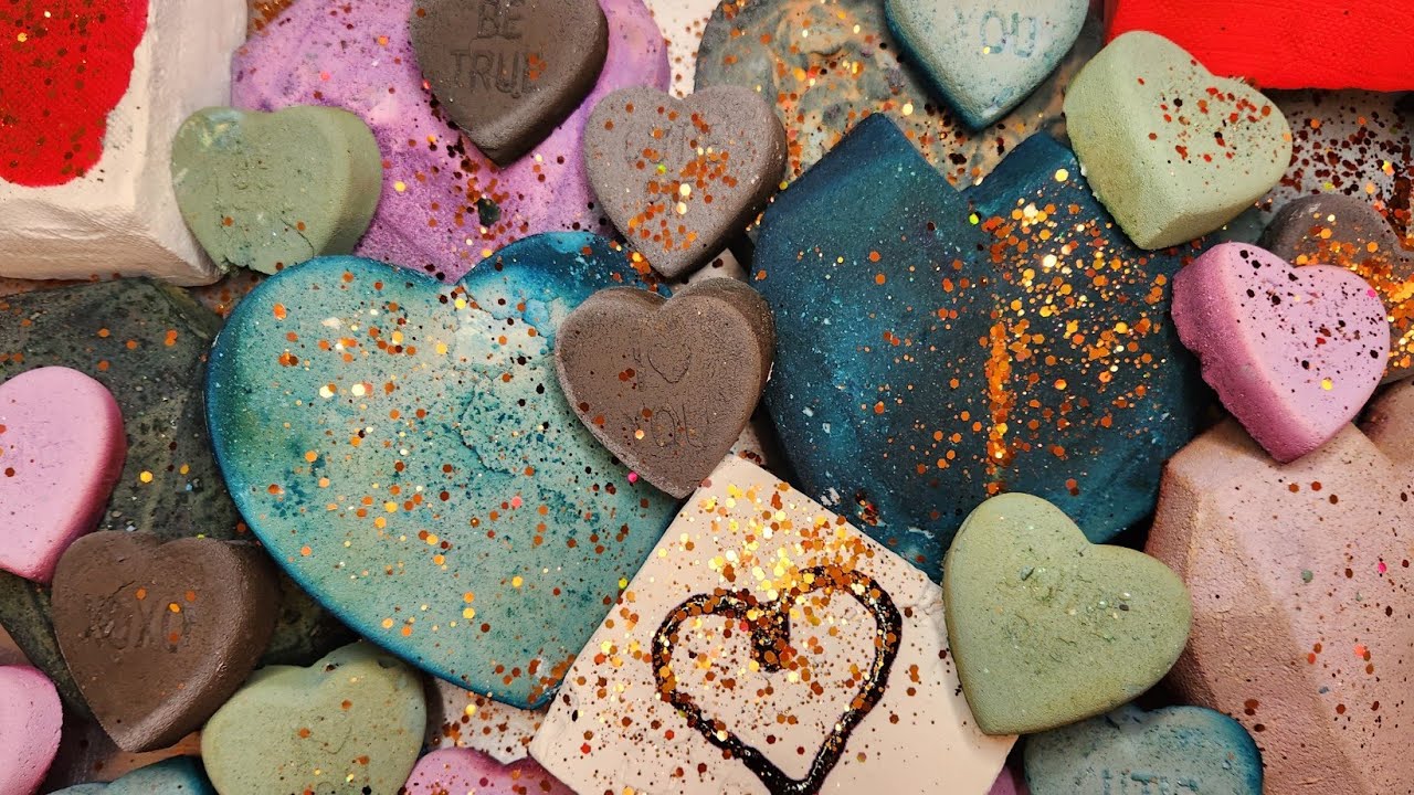 Crushing Hearts, Gym Chalk Hearts | ASMR