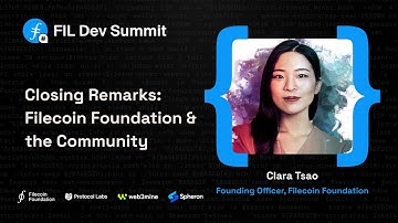 Closing Remarks: Filecoin Foundation & the Community - Clara Tsao