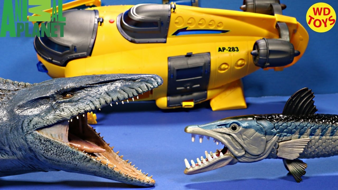 New Animal Planet Deep Sea Submarine Barracuda Vs Mosasaurus