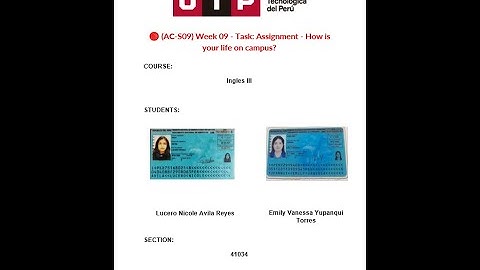 AC S09 Week 09   Task Assignment   How is your life on campus