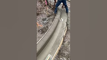 Pouring concrete Curb