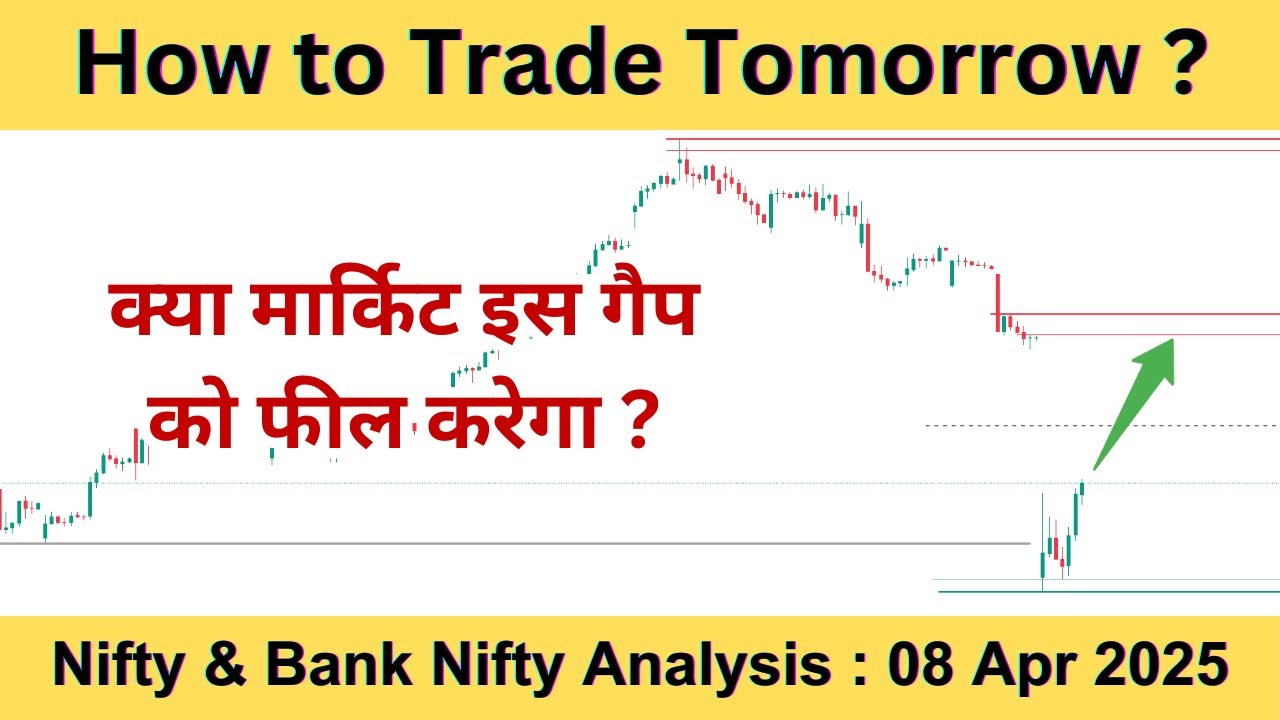 Nifty and Bank Nifty analysis for tomorrow 08 Apr 2025 - YouTube