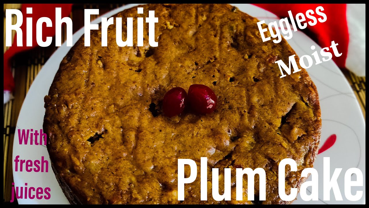 Rich Fruit Plum Cake Eggless Moist with fresh juices step by step ...