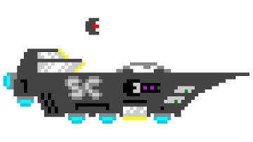 Spaceship Pixel Art Timelapse
