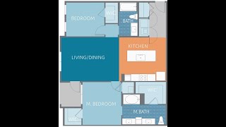 B2 2 Bed 2 Bath 1219 Square Feet