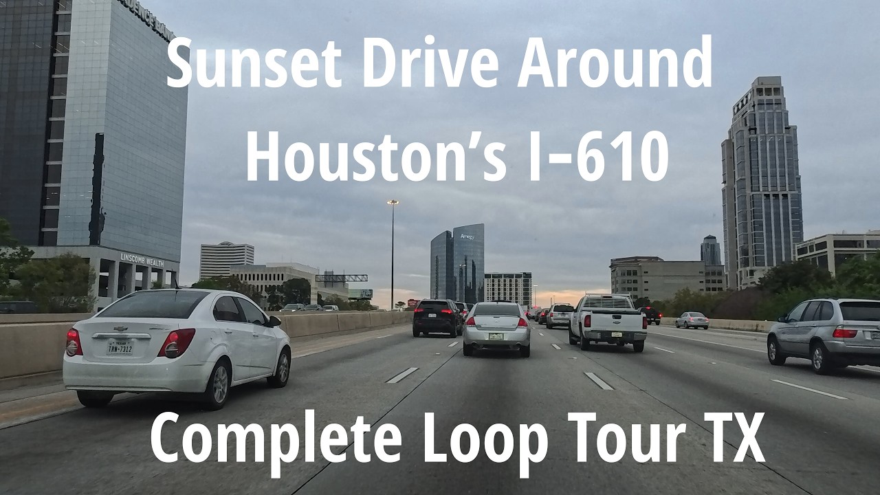 Houston Sunset Loop Drive Full I‑610 in 4K Mar 2026 - YouTube