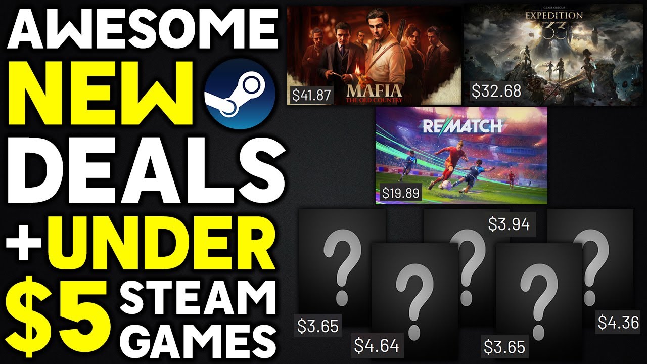 AWESOME New Steam PC Game Deals + Steam Deals UNDER $5!