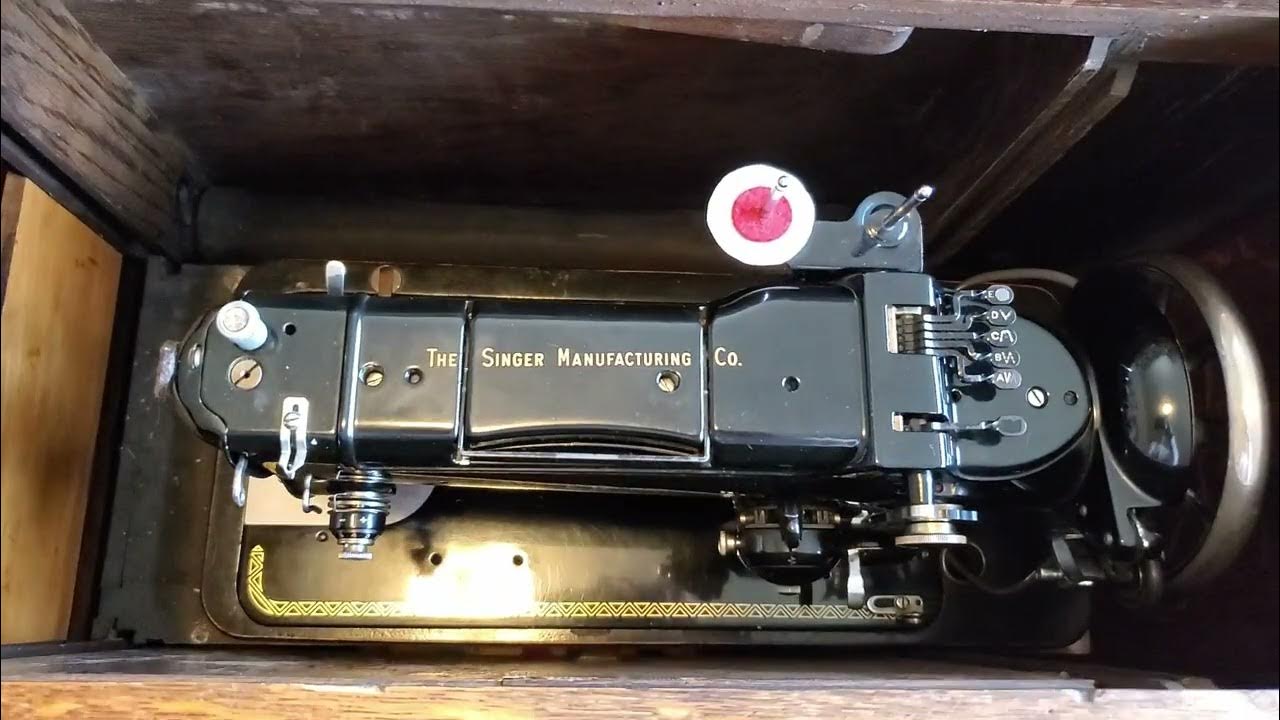 Singer 319W Treadle Conversion in No. 21 Oak Drawingroom YouTube