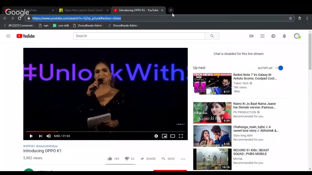 Oppo k1 Live Streaming