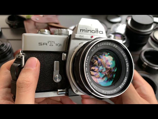Minolta SRT101 Camera + MC ROKKOR 50mm f1.7 lens - YouTube
