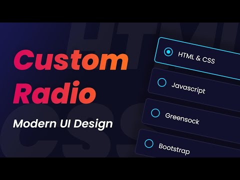 How To Create Custom Radio Button Using HTML CSS