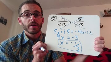 7-5 Part 1 Solving Rational Equations by Cross Multiplying