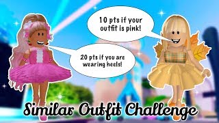 How SIMILAR Are Our OUTFITS Royale High Similar Outfit Challenge