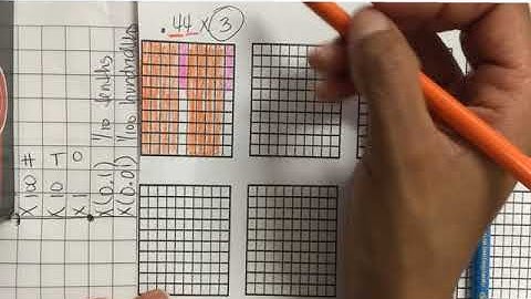 Decimal times a whole number on a hundredths grid