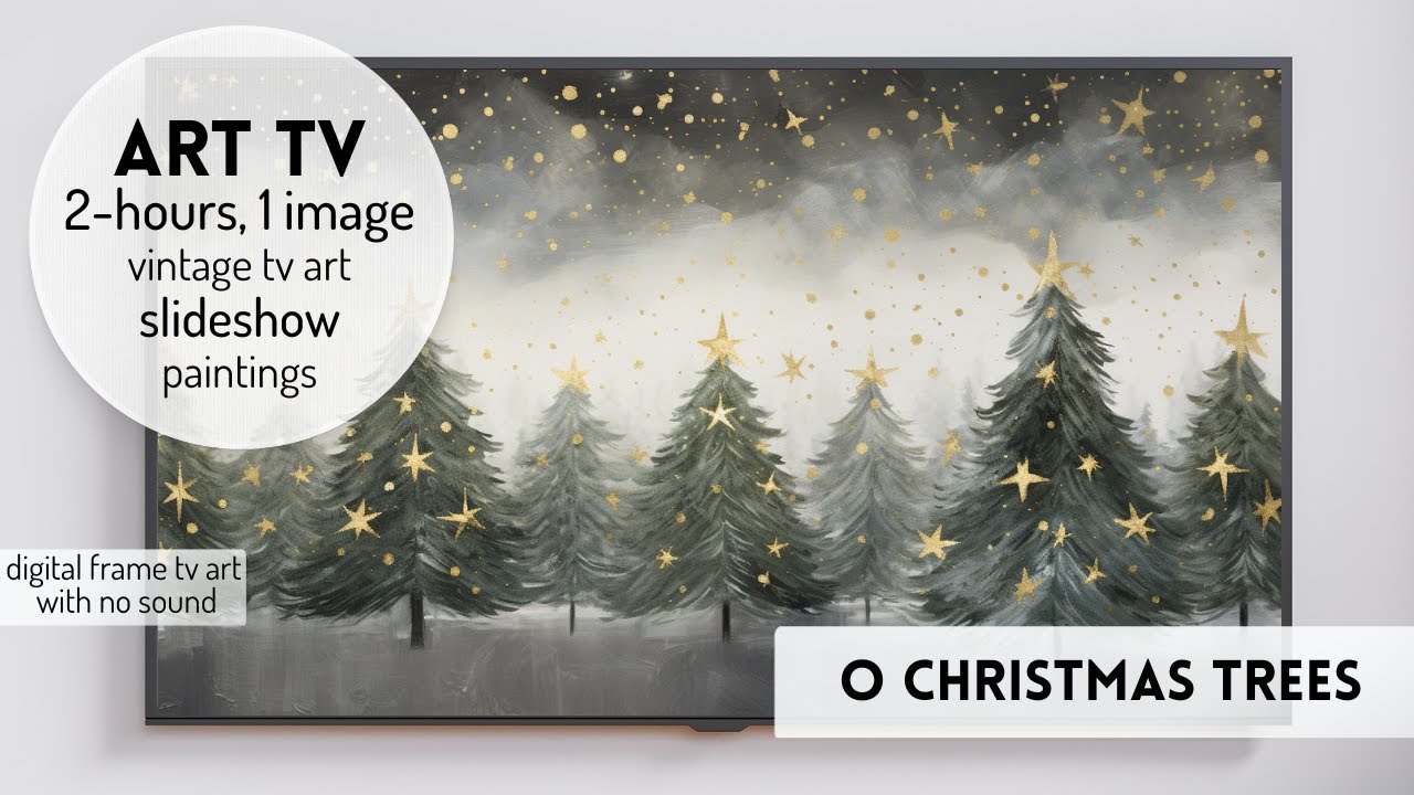 Christmas TV Art Vintage Art TV Screen Saver Art for Your TV Holiday