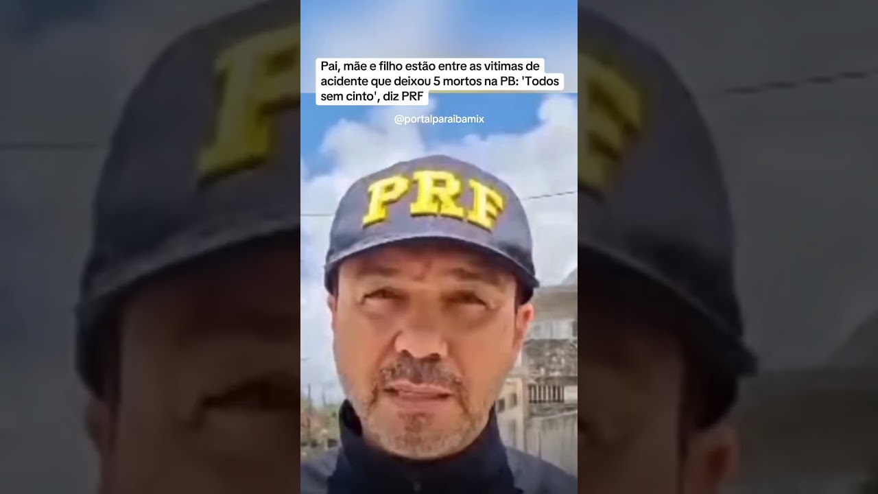 Pai, mãe e filho estão entre as vitimas de acidente que deixou 5 mortos na PB: 'Todos sem cinto'