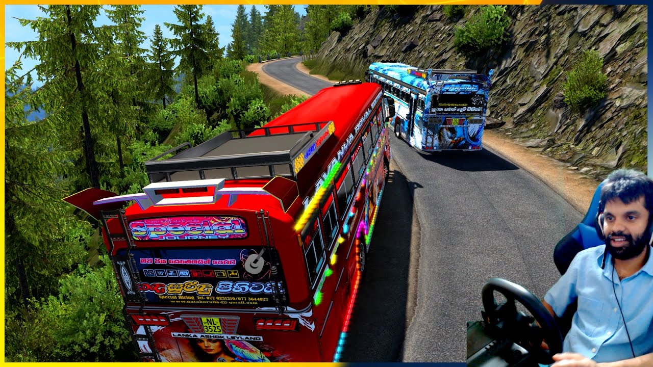 බෑවුම දැක දැක ඉස්සර කලේ  | Ets 2 multiplayer convoy | #ets2 #srilankabus