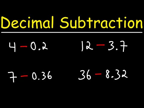How To Subtract Decimals From Whole Numbers