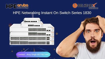 HPE Networking Instant On Switch Series 1830 Quick view @techtunenetwork @HPE