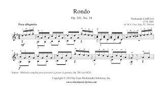 Carulli : Rondo Op. 241, No. 34 chords