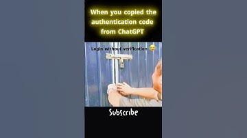 when you copied the authentication code from ChatGPT | #programming #coding #authentication #login