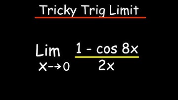 Limit of (1-cos8x)/2x as x approaches 0 | Calculus 1