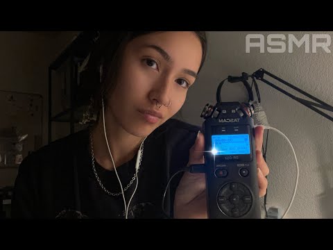 ASMR ☆ TESTING A TASCAM MIC (mouth sounds, crisp brushing, more)