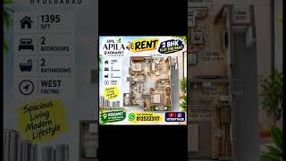 EIPL Apila Kokapet | 2 BHK Flat for Rent in Hyderabad | HYDAPTHUB
