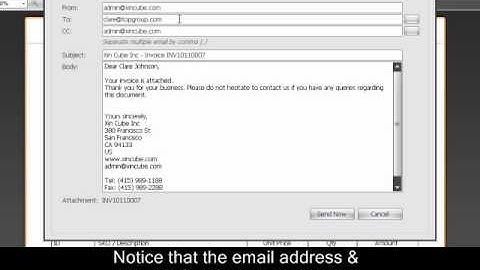 How to email invoice - Xin Invoice software 3.0