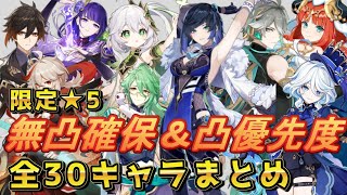 【原神】ver4.3最新！今無凸で確保すべき＆凸すべき おすすめ星5キャラTierまとめ【げんしん】