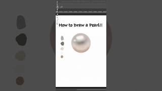 Draw a Realistic Pearl in 10 Seconds! ⚪ (Easy CSP Hack) #digitalart #shorts #drawing #art #howtodraw