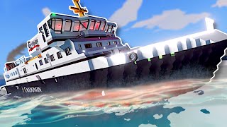 Our Ship is Sinking Cause of a Haunted Island! - Stormworks Multiplayer Gameplay
