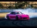 VicDrift Winter Matsuri 2022 - Warwick Fitzgerald RB powered RX7 full lap drifting at Winton Raceway