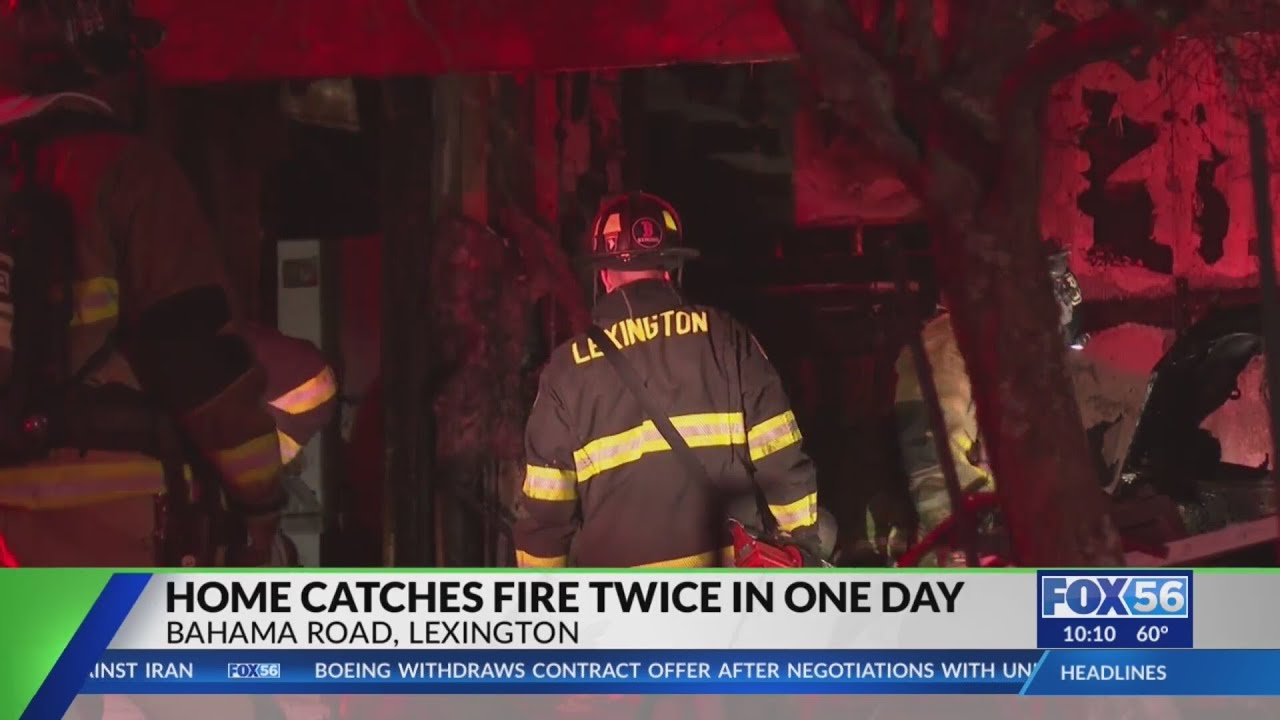 Lexington house catches fire twice in 1 day - YouTube