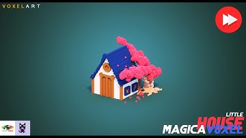 Creating a 3D Isometric Tiny Beautiful House Scene (Speed Art) Bloom Effect.