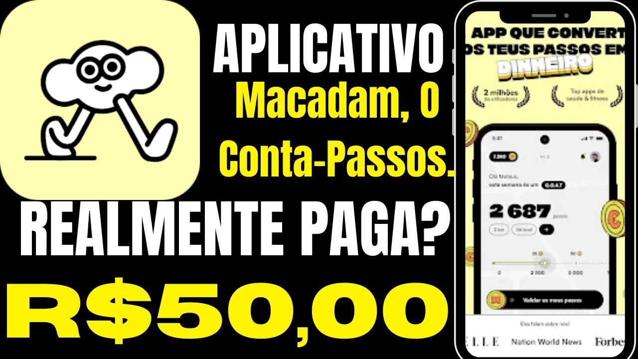 APP Macadam, O Conta-Passos REALMENTE PAGA? - APP Macadam, O Conta-Passos COMO SACAR?