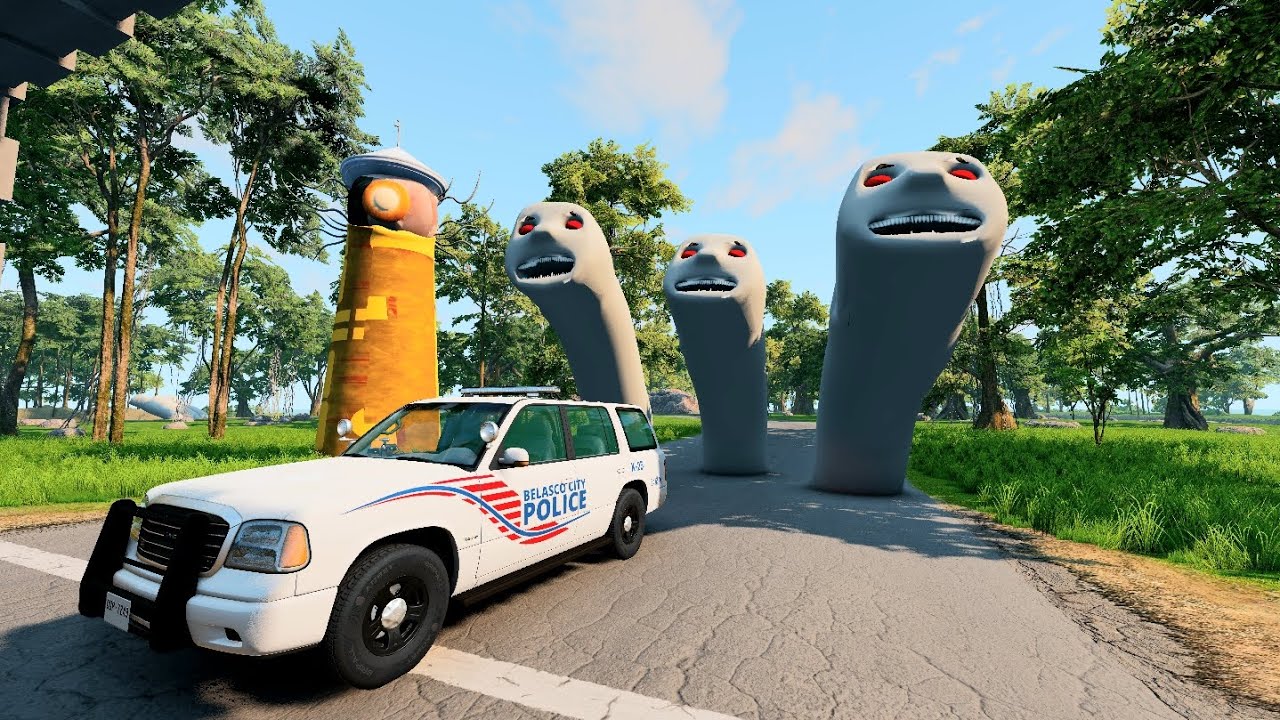 Cars Destruction Test with BUS EATER & HOUSE HEAD & THOMAS TRAIN.EXE  - BeamNG.Drive TEST 11 