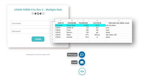 Login Form with Google Apps Script - CRUD | DataTables | Multiple Role Access
