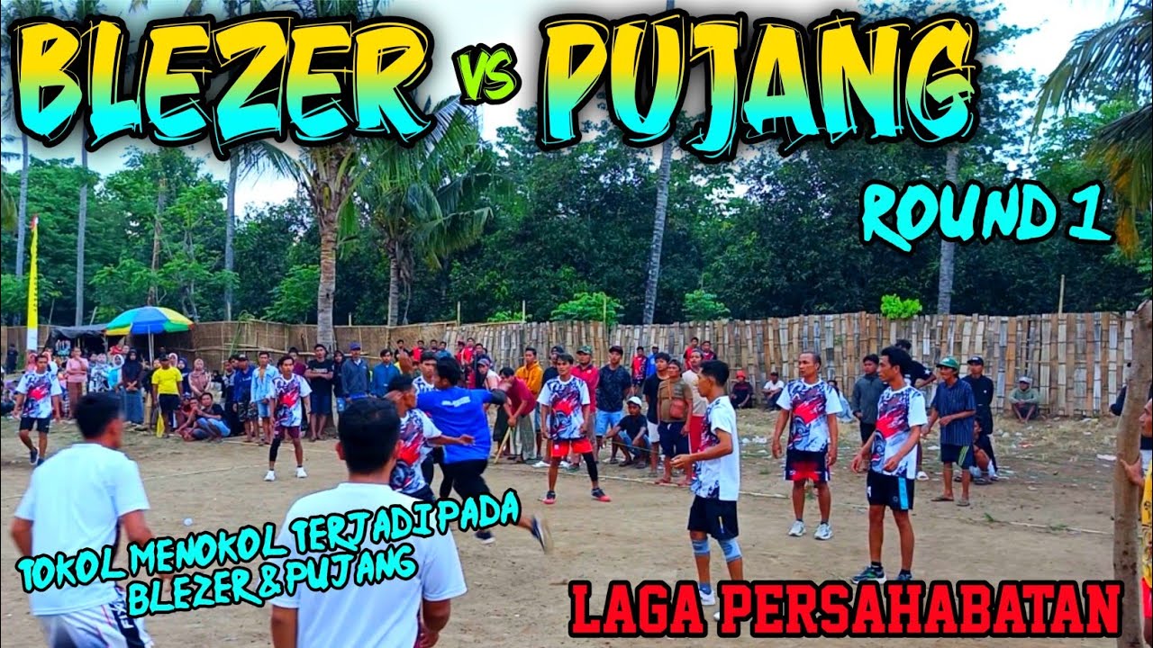 laga panas🔥BLEZER VS PUJANG PERTANDINGAN BOLA KASTI LAPANGAN GELORA PRAJEKAN BONDOWOSO ROUND 1